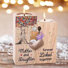 Full Lacquer Heart-shaped Candlestick Creative Wooden Ornaments Silk Screen Couple Gifts For Christmas