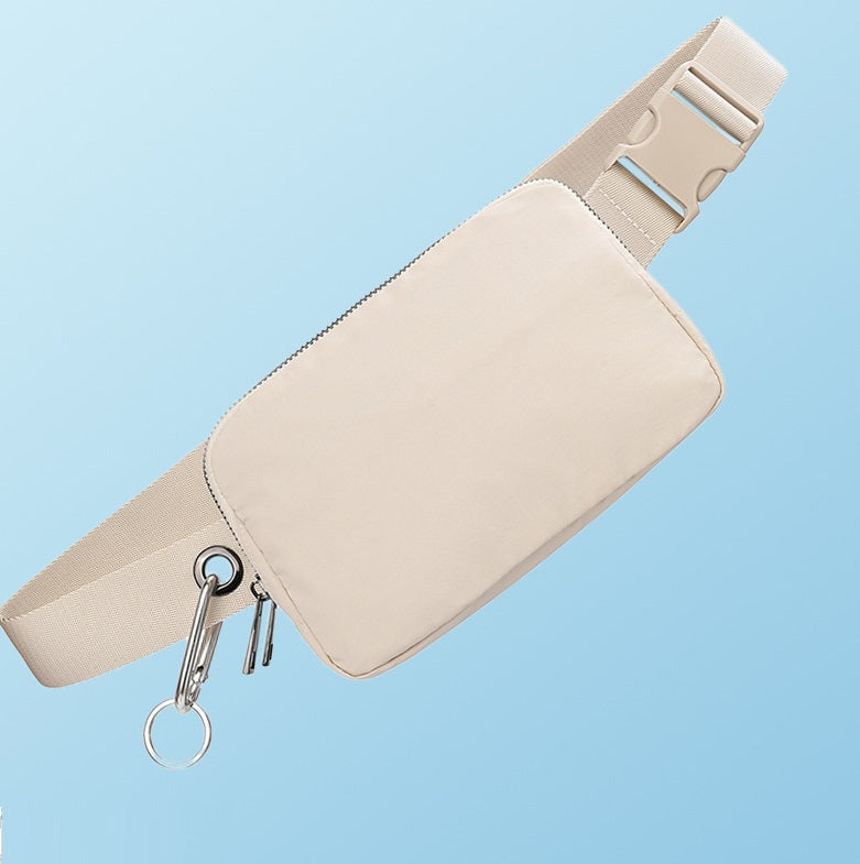 Bolsa de cintura impermeável em nylon de camada dupla para desporto e lazer