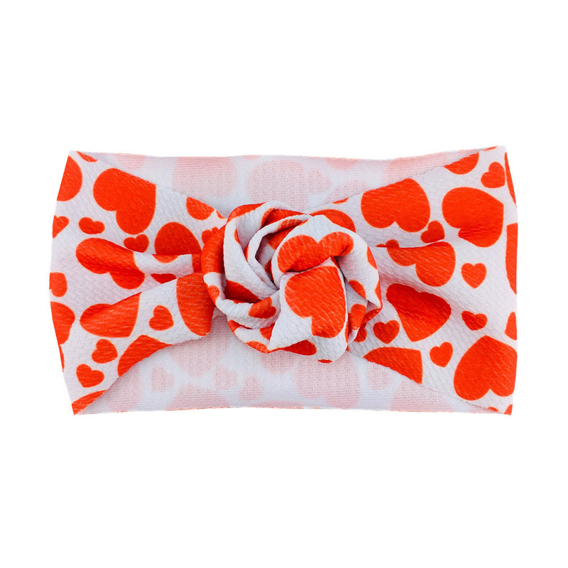 Baby Twill Bubble Rose Flower Headband Instagram-style Childrens Hair Accessory