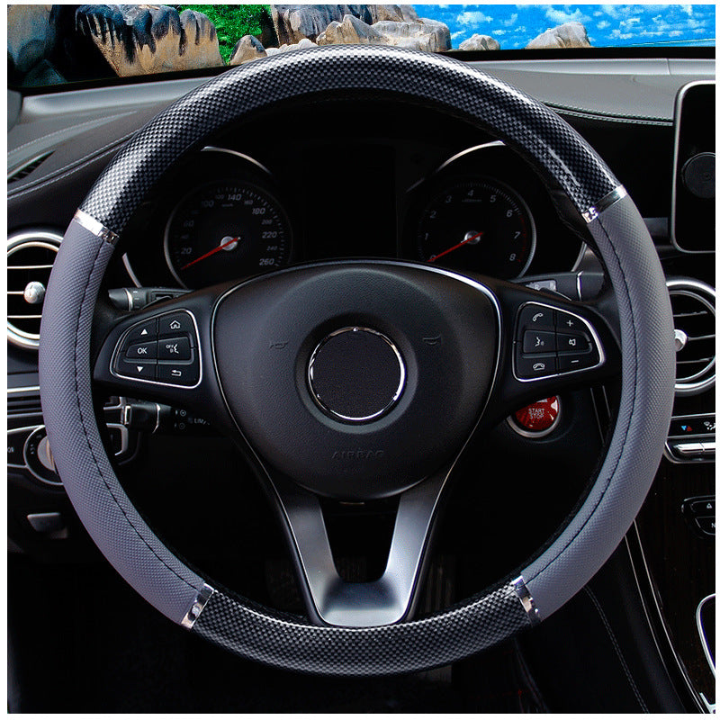 Peach Wood Grain Car Steering Wheel Cover