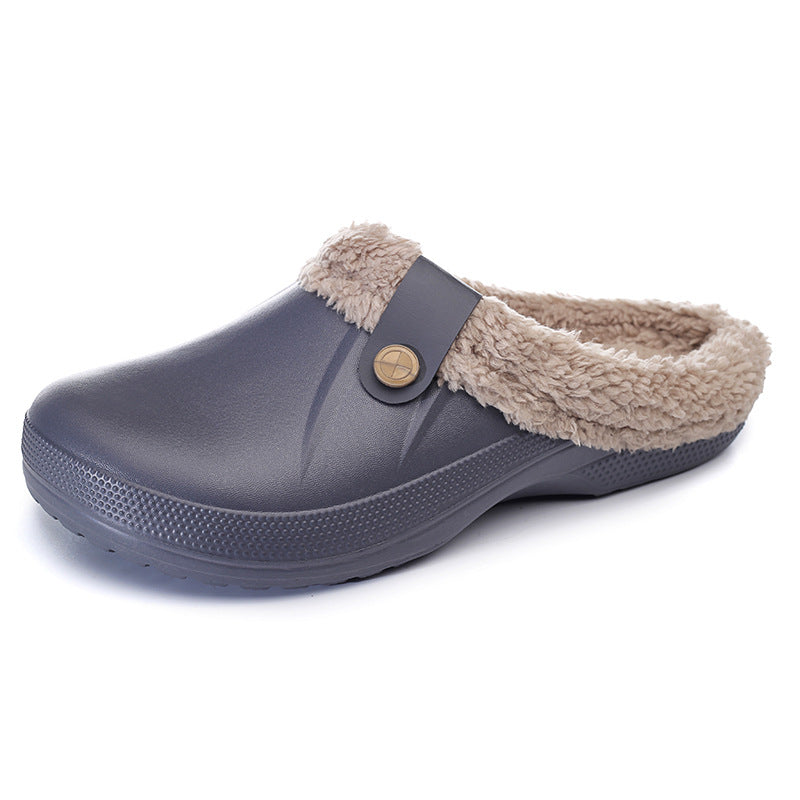 Female Plus Size Fleece-lined Home Cotton Slippers