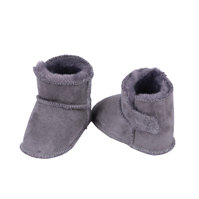 Botas para bebé com interior em pelo e sola macia antiderrapante