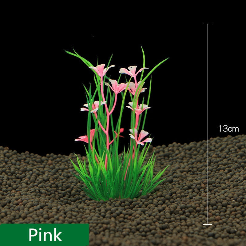 Decoração de tanque de peixes simulação planta de água aquário paisagismo plástico