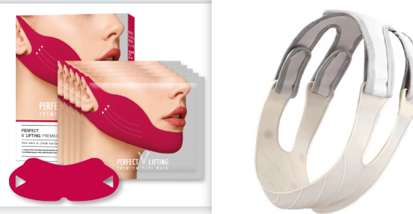 V Face Collagen Red Bandage Gel Non-soak Ear-loop Mask