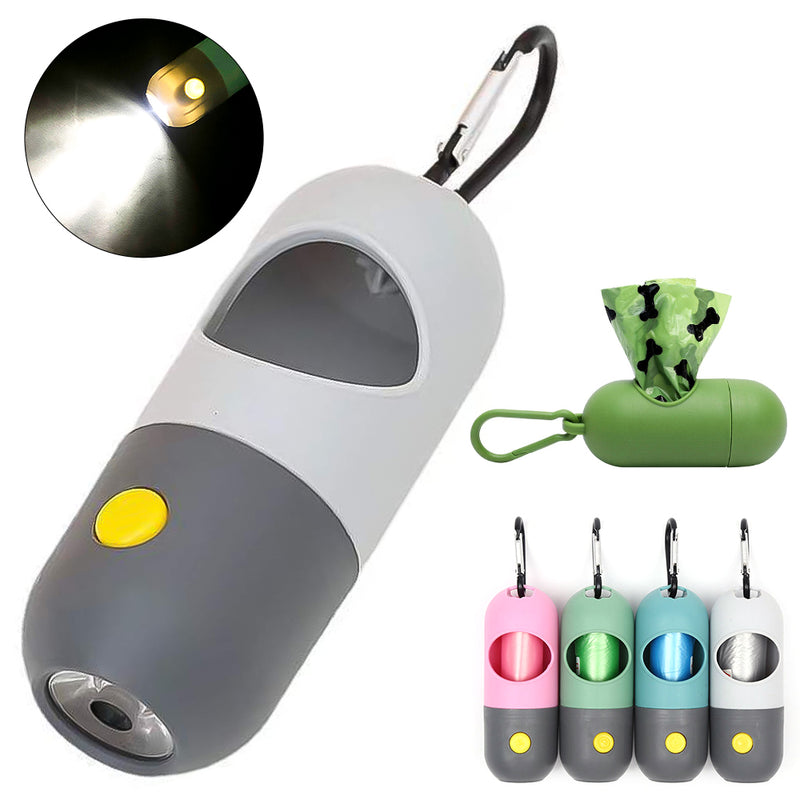 LED-Licht Hundekotbeutelspender für Hunde Katzen Hundekotaufsammlerbeutel Müllbeutelhalter Spender Haustier-Reinigungszubehör