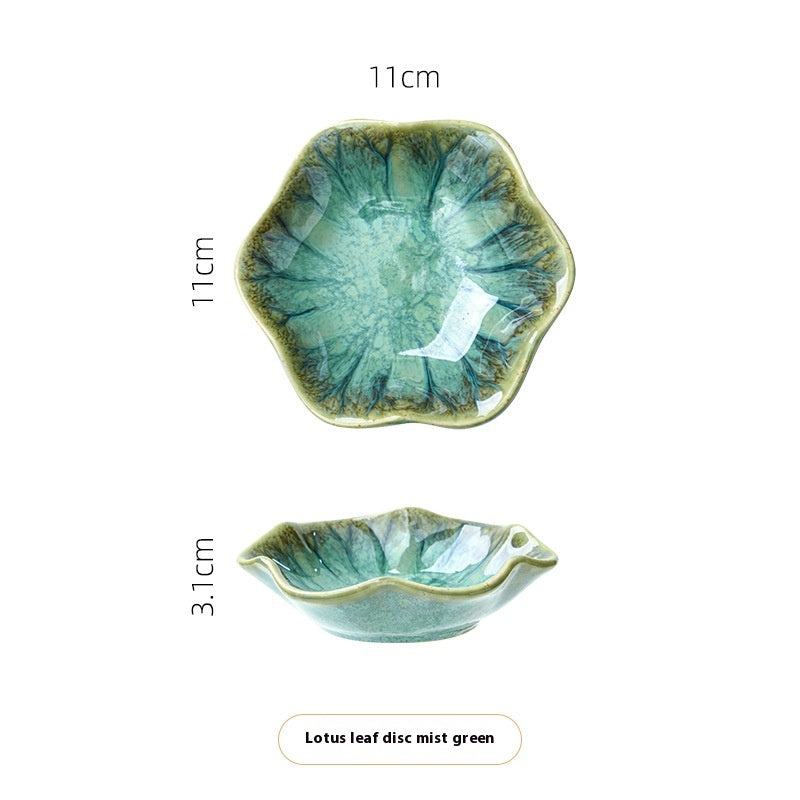 Household Bowl Dish & Plate Ceramic Fambe Tableware