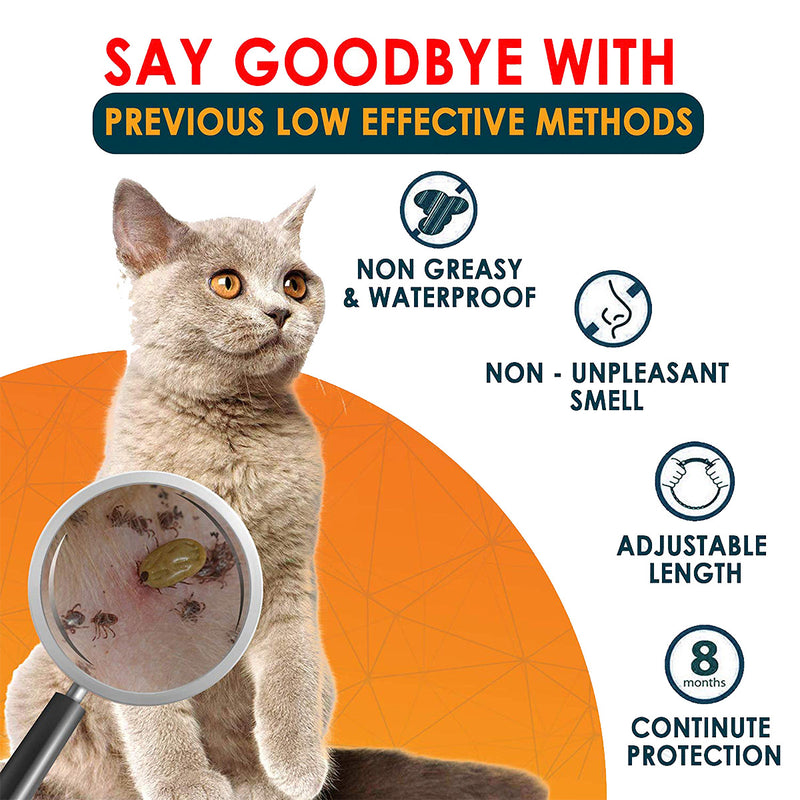 Coleira Repelente de Insetos para Cães e Gatos Óleo Essencial Antipulgas