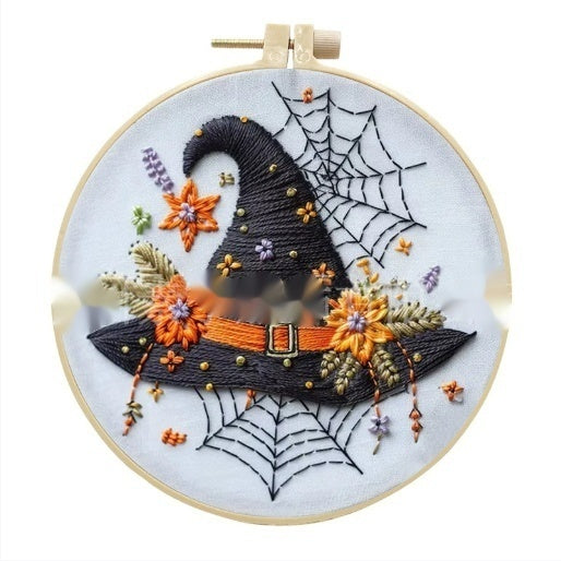 Stickmuster Totenkopf Fledermaus Stickerei Handgemachtes Material