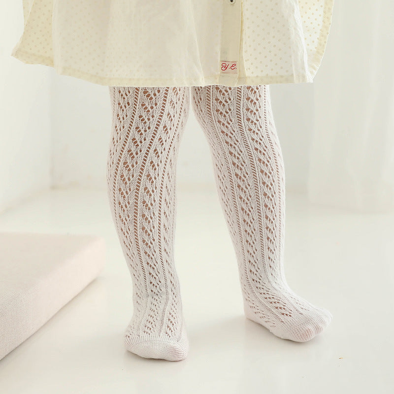 Collants de rede finas de verão para bebé anti-mosquito
