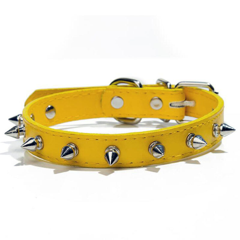 Haustier-Halsband aus mehrfarbigem PU-Leder