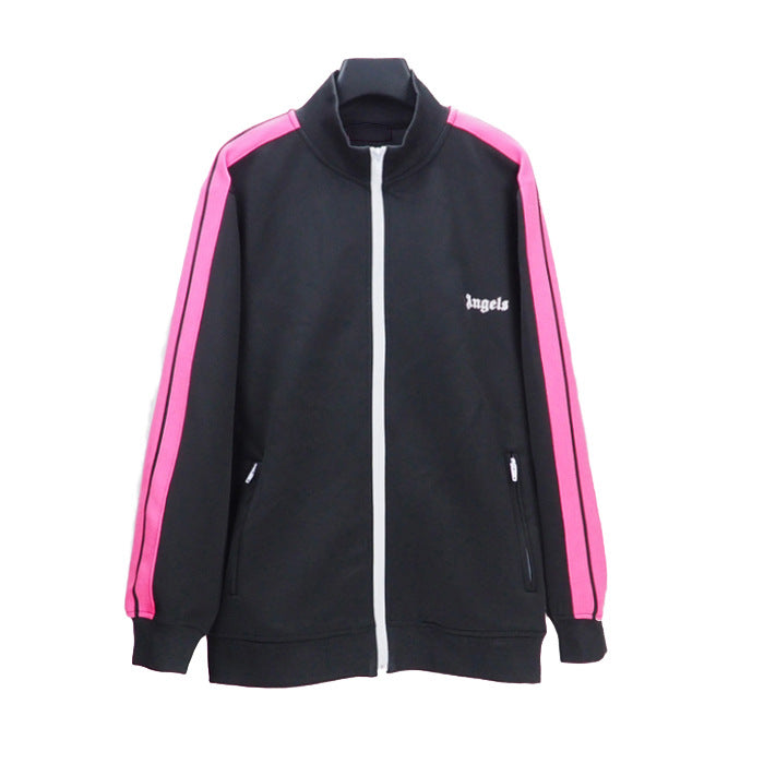 Angel Rainbow Side Woven Strip Classic Vintage Baggy Coat