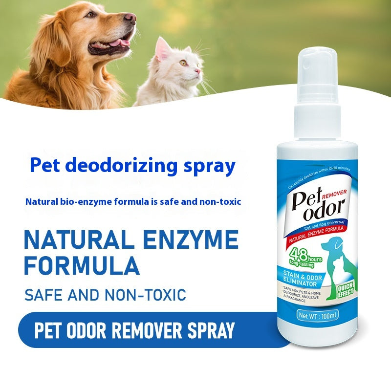 Katzen- und Hunde-Geruchsneutralisierer, Spray zur Entfernung von Urinflecken für den Innenbereich