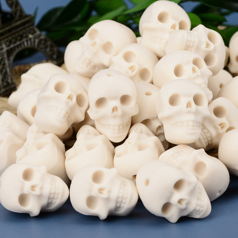 Contas de Silicone Caveira Halloween para Bricolage