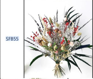 Plant Dried Flowers And Reed Decoration
