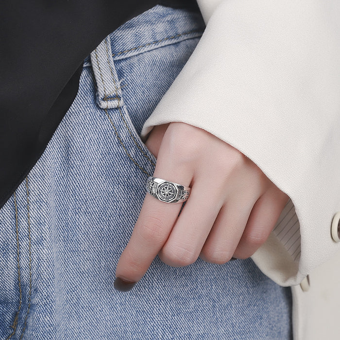 Neptune Star Mans Ring Design Sense