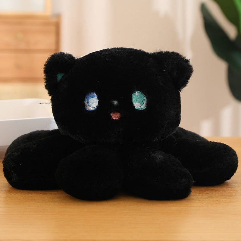 Boneco de gato-alforreca, peluche de gatinho e polvo fofo