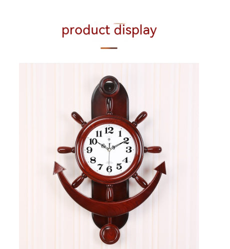Living Room Mediterranean Rudder Mute Personality Clock