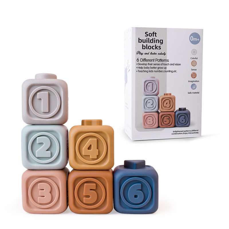 Infant Puzzle Building Blocks Cognitive Relief Square Soft Building Blocks Jenga