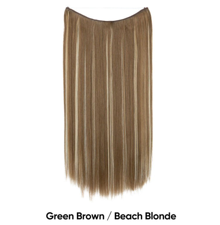 Women's One-piece Adjustable Invisible Straight Multi-color Gradient Hair Extension Fishline