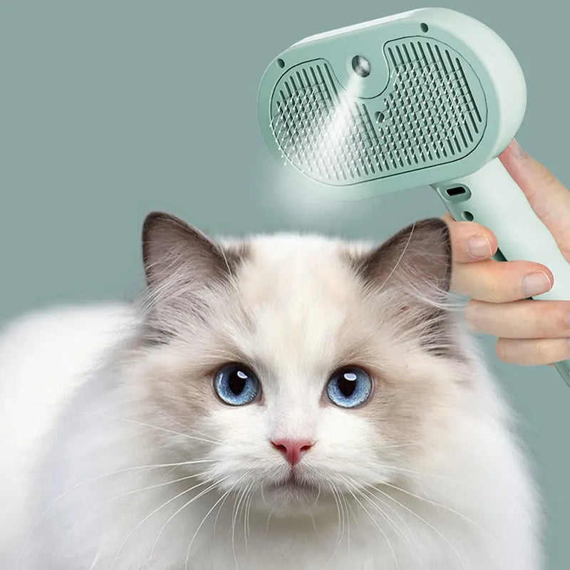 Haustier-Sprüh-Haarkamm Haarentfernungsbürste für Haustiere, Katzenpflege-Hunde-Zubehör, Fellpflege-Werkzeuge, Wassersprüh-Befeuchtungskamm, Haustierbedarf
