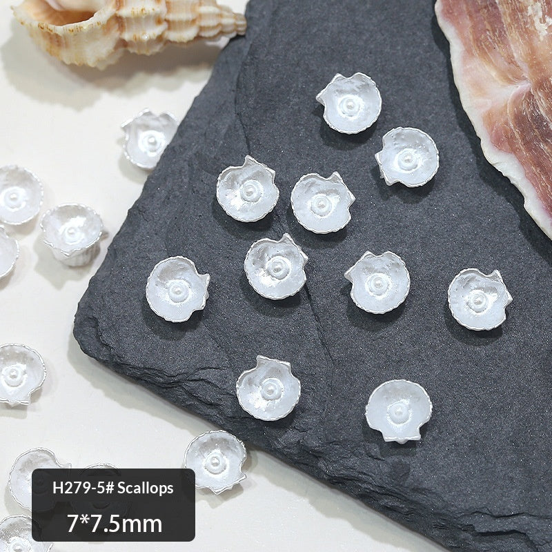 Marine Series Conch Shell Resin DIY Nail Accessories