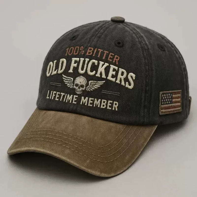 Vintage Baseballcap aus reiner Baumwolle mit Stickerei vom Old Guys Club