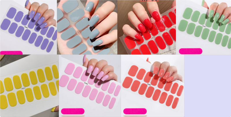 Autocolantes de beleza para unhas, semi-curados, de segunda geração, impermeáveis e duradouros