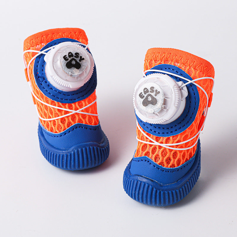 Sapatos de Malha Antiderrapantes com Clipe Giratório e Sola Macia Respiráveis para Pequenos Animais de Estimação