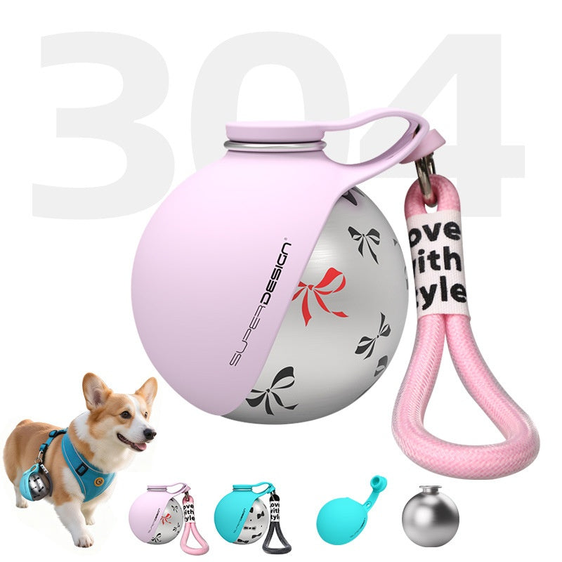 Creative Portable Outdoor Pet Stainless Steel Water Cup Small Dog Water Bottle Convenient Dog Drink Dispenser Puppy Travel Portable Water Bowl Pet Products