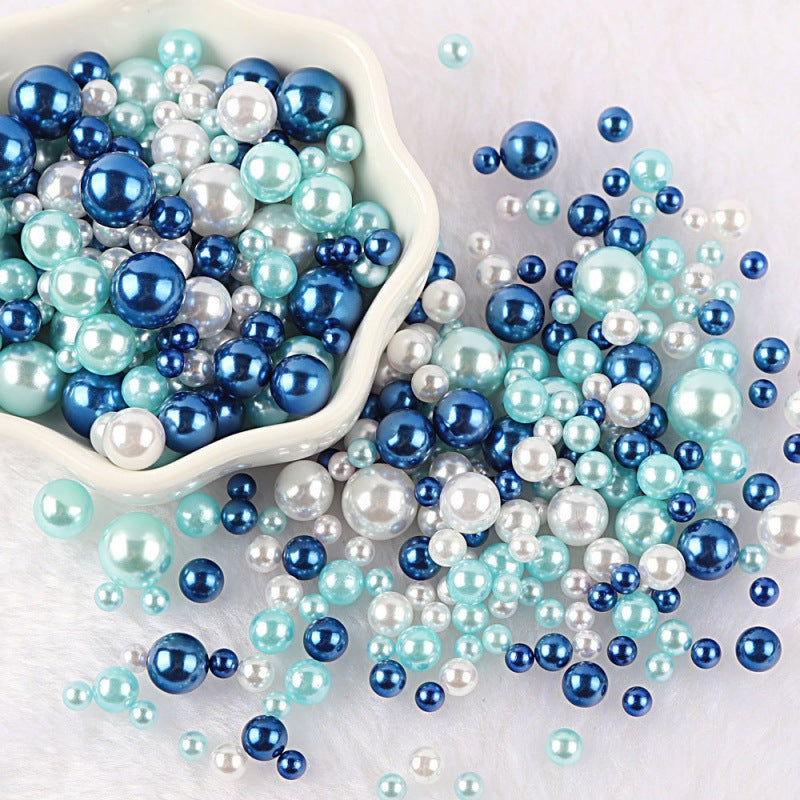 Mixed Size Non-hole Color Plastic Beads DIY Ornament Accessories