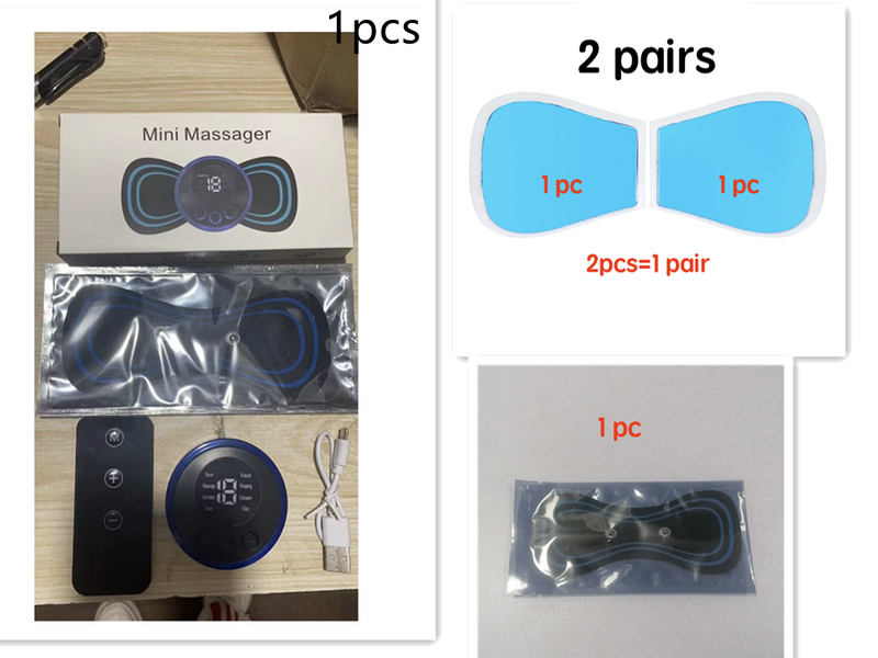 Mini-Massage-Pad Smart-LCD-Display Elektrotherapie-Massagegerät für Halswirbelsäule, Taille und Rücken Schmetterlings-Gerät für die Tasche