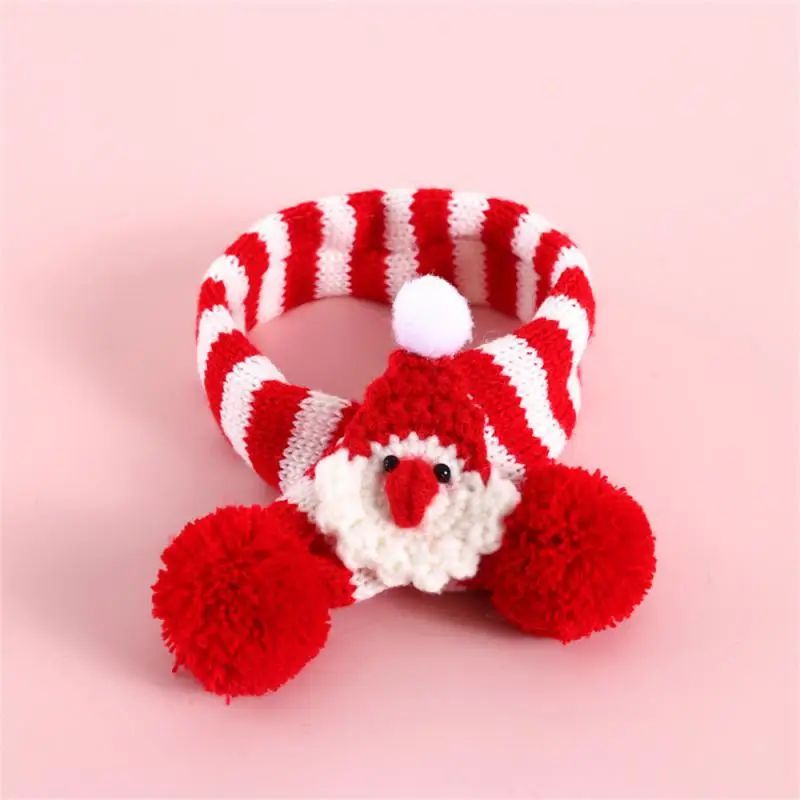 Verstellbare Accessoires Kleiner Welpe Winter Warmer Hund Katze Weihnachten Gestrickter Schal Halsband Kätzchen Schals Haustierkleidung Für Chihuahua