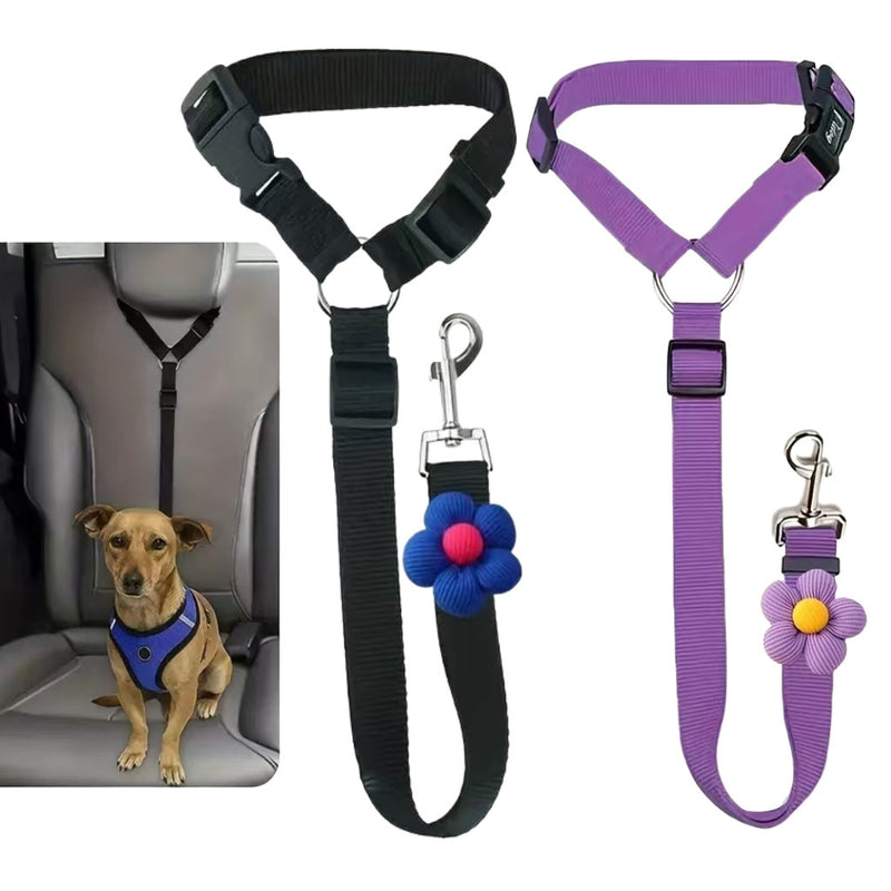 Arnês para carro para animais de estimação, corda, anel, carro, elástico, reflexivo, trela