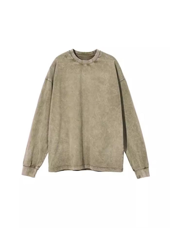 Heavy Thickening Fried Flower Men's Round Neck Loose Sweatshirt