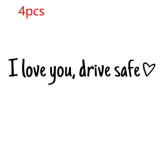 Safe Driving Waterproof Vinyl Bumper Stickers Car Universal Rearview Mirror Decorative Sticker