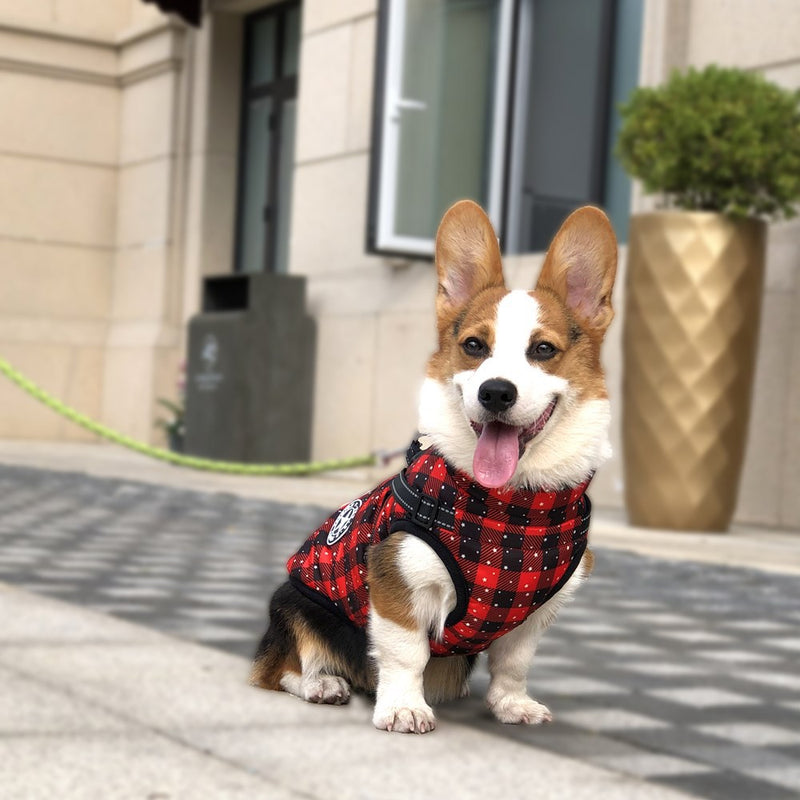 Weihnachtliche wasserdichte reflektierende Hundegeschirr-Weste, warm für Herbst und Winter