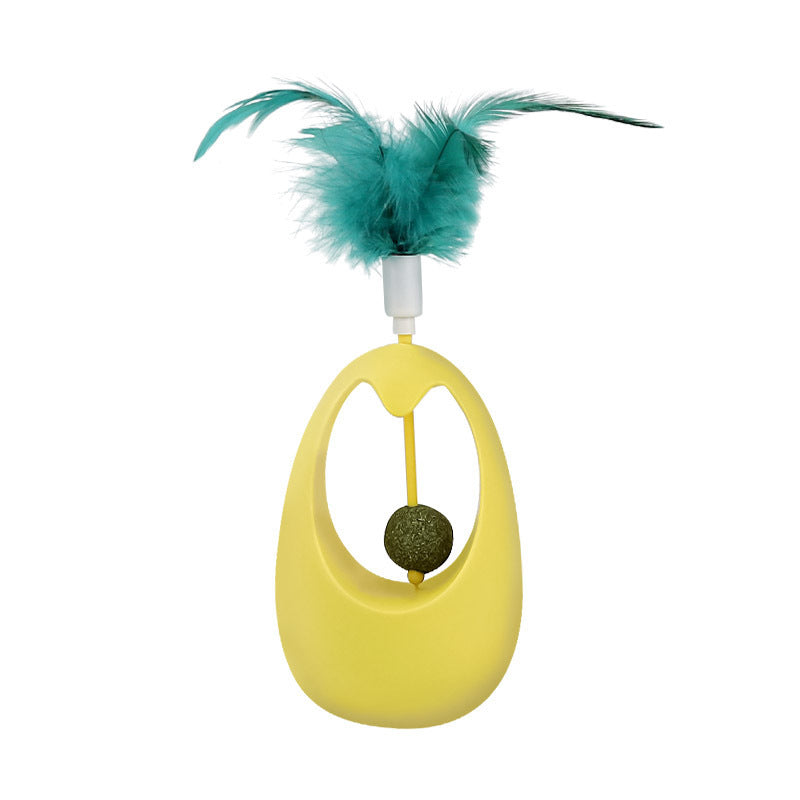 Brinquedo de Morder para Gatos com Bola de Erva-gateira e Baloiço