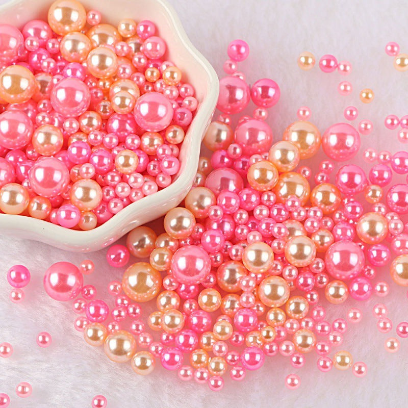 Mixed Size Non-hole Color Plastic Beads DIY Ornament Accessories