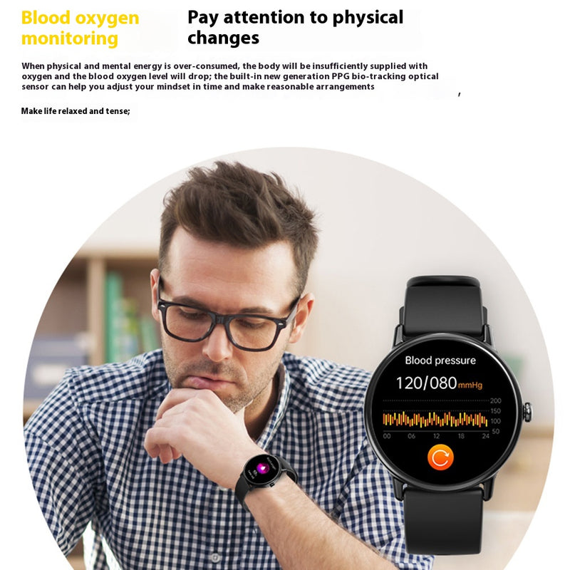 Intelligente Blutzucker-Herzfrequenz-Blutsauerstoff-Überwachung Bluetooth-Anruf Sportuhr