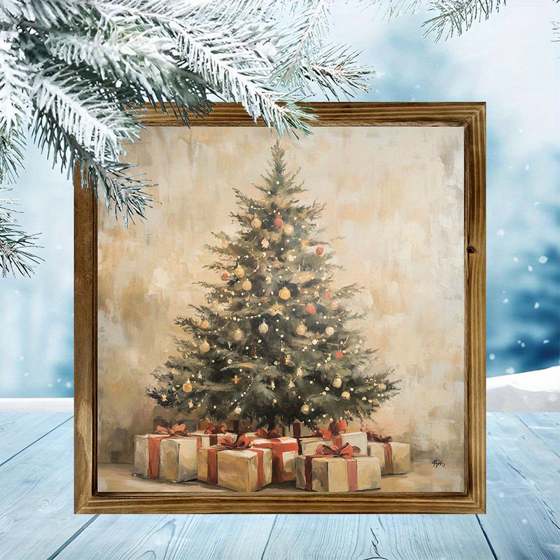Christmas Gift Double-layer Wooden Photo Frame Home Decoration