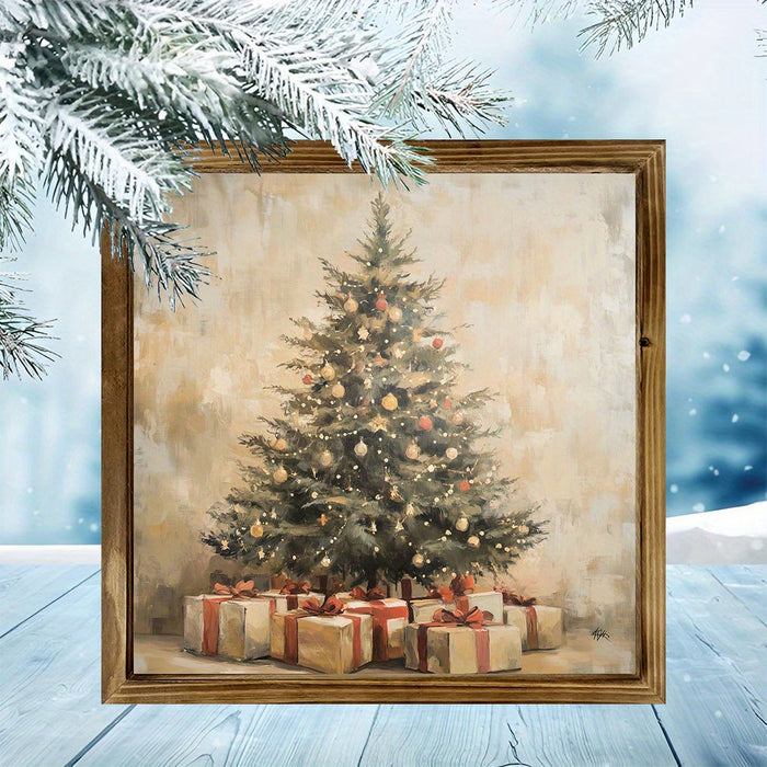 Christmas Gift Double-layer Wooden Photo Frame Home Decoration